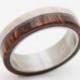 Antler Ring man ring wedding ring with antler and wood ring titanium band and lapis turquoise inlay