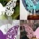 50PCS Butterfly Place Escort Wine Glass Cup Paper Wedding Name Card