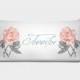 Personalized Bridesmaids Grey & Rose - Cosmetic Pouch Pencil Case Brides Maids Gift Zip Pouch Pouch Makeup Storage Case