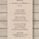 Rustic Wedding Menu Template - Printable Wedding Menu - Editable by YOU in WORD - print on Kraft card