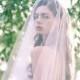 Romantic long Blush Wedding Veil, Chapel or Cathedral length Two Tier Pink or Ivory Bridal Veil