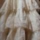 Antique Dress- Vintage Wedding Dress- Bohemian Dress- Gypsy Lace Wedding Dress - Bohemian Clothing-  Gypsy Wedding Dress- Gypsy Dress- Cream