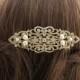 Bridal Hair Comb Gold Art Deco Hair Comb Wedding Accessories Gold Hair Piece Swarovski Pearl Bridal Headpiece