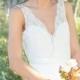 Lily - Romantic wedding dress with lace top and chiffon skirt, boho wedding dress, backless  wedding dress, beach wedding dress