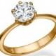 1.00 CT Classic Diamond Ring, 14K Rose Gold Engagement Ring, Delicate Gold Ring, Solitaire Ring, Diamond Engagement Ring