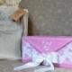 Christening gift baby box Name embroidery Personalized lace Fabric box Baptism gift embroidered name Storage box card box Lavender scent
