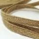 3/8"(10mm) 100% Natural Jute burlap hessian braided ribbon flat tape strap
