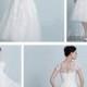Cap Sleeves Illusion Neckline Tea Length Wedding Dress
