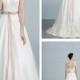 Illusion Neckline Lace Appliques A-line Wedding Dress with Keyhole Back