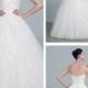 Strapless Lace Appliques Ball Gown Wedding Dress