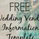 Download Your FREE Wedding Vendor Template
