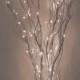 LED Lighted Curly Willow Branches, Silver, Gold, Pearl, Natural or Custom color