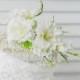 White Flower crown comb  bridal floral crown bridal flower headpiece, wedding flower girl hair accessory