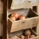 Potato Bin - Vegetable Bin - Scandinavian - Barn Wood - Rustic Kitchen Decor - Handmade