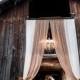 Drakewoodfarm Outdoor Wedding Drapery In Ivory And Beige Drapery For Barn Wedding
