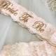Bachelorette Sash and Veil Set - Lace Bride To Be Sash - Bridal Shower Gift for Bride