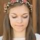 Bohemian Soft Pink Floral Crown, Woodland, blush, Summer, Hair Accessories, spring, Floral, boho, wedding, bridal headpiece