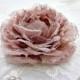 Peach Silk Organza and Lace Bridal Hair Flower
