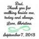 FATHER Of The BRIDE Handkerchief Hanky Hankie - Thank You For Walking Beside Me Today and Always - FoB - Dad