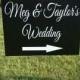 Wedding Yard Sign, Wedding Directional Sign, Corrugated Plastic Yard Signs, Yard Signs, Personalized Yard Signs, Wedding Signs, 18x24