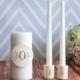 PERSONALIZED Unity Candle Ceremony Set with Ceramic Candle Holders - Gift Boxed