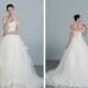 Off-the-shoulder Beaded Bodice A-line Wedding Dress