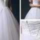 Strapless Ruched Skirt Ball Gown Wedding Dress
