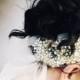 Handmade tulle crystal hairband, Crystal, white, grey,  bridal hairband, wedding hair accessories, Headband, Stunning head piece