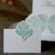 Mint Damask escort cards, place cards,  weddings, parties and holiday entertaining