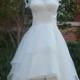 Hi-low Style Ivory Lace Sweetheart Neckline Organza Wedding Dress Corset Back