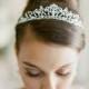 Something Blue Bridal Tiara, Swarovski Crystal Bridal Crown, Blue Tiara, Cinderella Tiara, Bridal Tiara