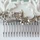 Bridal rococo hair comb silver wedding hair accessory antique French style