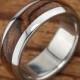 Titanium Wood Wedding Band Bocote Men's Ring