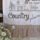 Flour Sack Kitchen Towel... Farmhouse Cottage Chic Southern Saying Country Style Ruffles "Our Country Place"