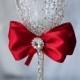 Red Wedding Wine Glass For Bride/ Wedding Toasting Glasses / Wedding Glasses