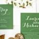 Fall Wedding Invitations   Printable Botanical Envelope Liner