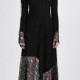 Black Gothic Asymmetric Punk Mesh Stitching Dress