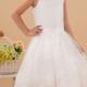 Tulle White Ruched Straps Zipper Sleeveless Appliques Tea Length