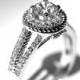 Split Shank -  Halo - Pave - Twisted - Rope - Heart - Antique Style - Diamond Engagement Ring 14K - Wedding - Bph026
