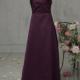 V-neck Satin Sleeveless Regency Ruched Floor Length