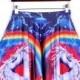 Rainbow Unicorn Hot Rainbow Unicorn Digital Printing Pleated Skirts Skt1184