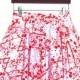 Hot Digital Blood Drop Pleated Digital Print Skirt Skt1168
