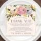 Wedding Thank You Place Card - Wedding Reception - Place Setting - Thank You - Sweet Blooms - Rustic Wedding - Boho - Instant Download