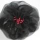 Black Flower, Floral Hair Pin, Black Hair Accessory, Fabric Flower, Black Accessory, Evening Accessory