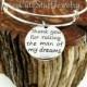 Thank you for raising the man of my dreams Bracelet, Mother of the Groom Bangle, Mother of Groom Bracelet, Handmade Mother of the Groom Gift