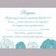 DIY Wedding RSVP Template Editable Word File Download Rsvp Template Printable RSVP Cards Floral Blue Rsvp Card Rose Elegant Rsvp Card