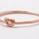 Knot Promise Ring: Solid 14K Rose Gold Ring, 10 Year Anniversary Gift