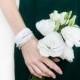 White wrap bracelet with cacholong beads Feminine suede bracelet Multi strand Gemstone stacking bracelet Wedding jewelry Bridesmaid bracelet