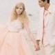 24 Stunning Peach & Blush Wedding Gowns You Must See