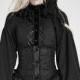 Black Gothic Palace Style Chiffon Blouse for Women